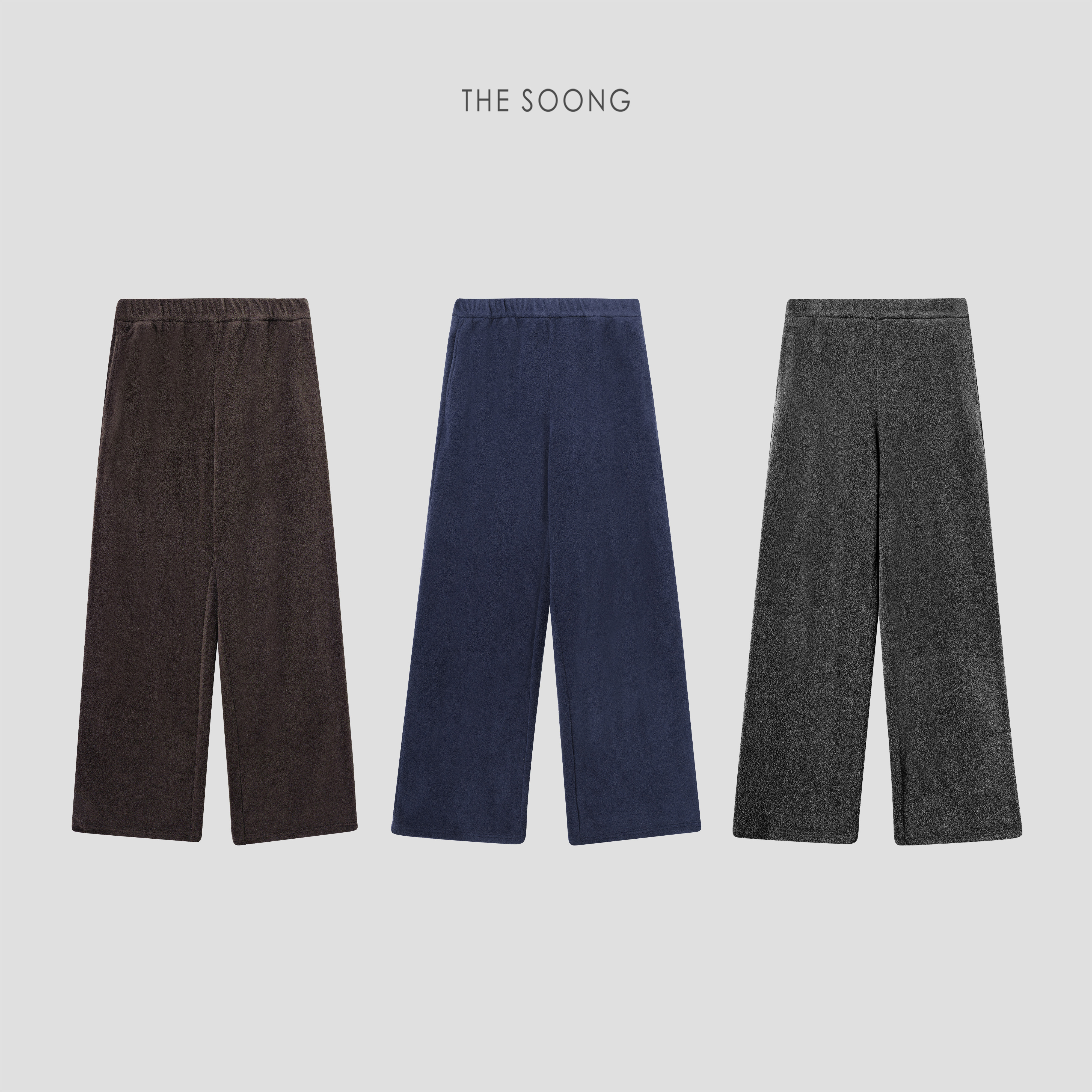 THESOONG/超暖粒绒裤 轻盈保暖锁温绒感卫裤中腰休闲裤