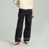 THESOONG 100%棉舒适呼吸感抽绳收脚中腰休闲裤 冰感工装 裤