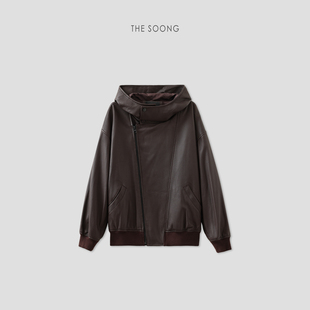 THESOONG/超轻盈肉感泡泡皮连帽土耳其羊皮皮衣外套