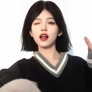 假发女短发中分八字刘海一刀切波波头假发套自然仿全真人发全头套