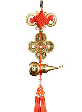 五帝钱门对门5五吊钱葫芦挂件窗大门对邻居卫生间卧室床楼梯厕所