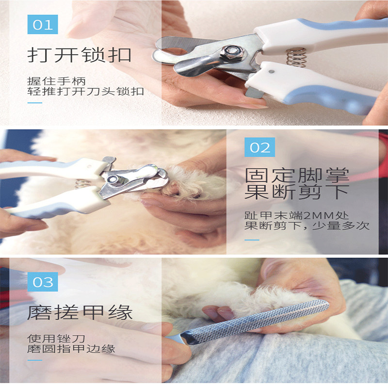 宠物猫指甲剪神器猫咪狗指甲刀送锉刀泰迪小型中大型犬猫修剪专用
