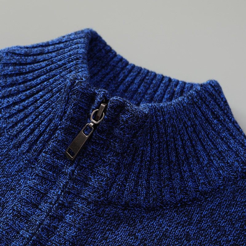 青年大码男士宽松秋冬加厚毛衫加肥加大拉链开衫毛衣胖子针织外套