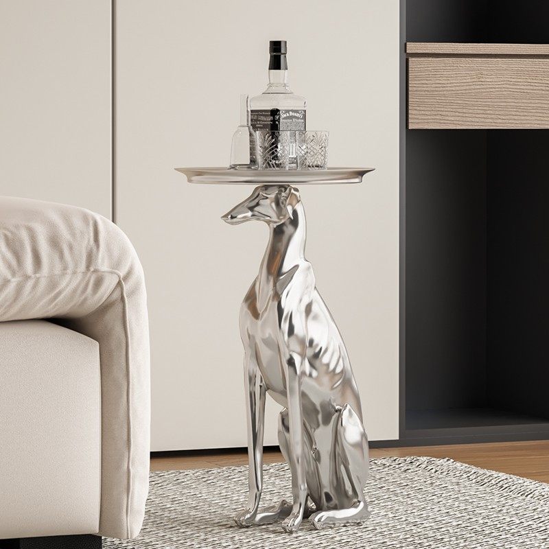 轻奢落地茶几茶盘边几犬 售楼处样板间入门玄关糖果盘雕塑动物狗,家居饰品,落地摆件,淘宝优惠券,粉丝福利购,淘宝优惠卷