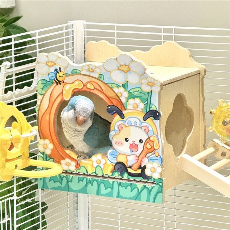 刺星球鹦鹉木屋蜜罐乐园保暖杨木窝鸟窝可抽拉底网保温鸟巢鹦鹉窝,宠物/宠物食品及用品,鸟窝,淘宝优惠券,粉丝福利购,淘宝优惠卷