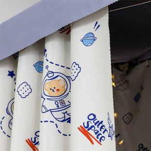 动漫学生宿舍床帘蚊帐一体式上铺下铺女寝室带支架强遮光床幔帘子