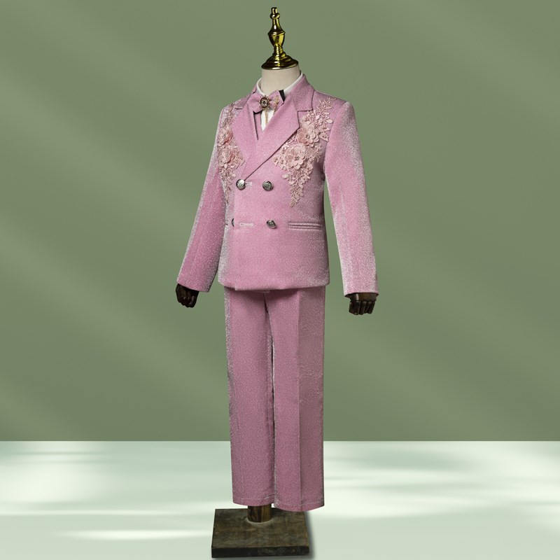男童西装套装潮服高端儿童礼服儿童模特走秀主持人演唱钢琴演出服