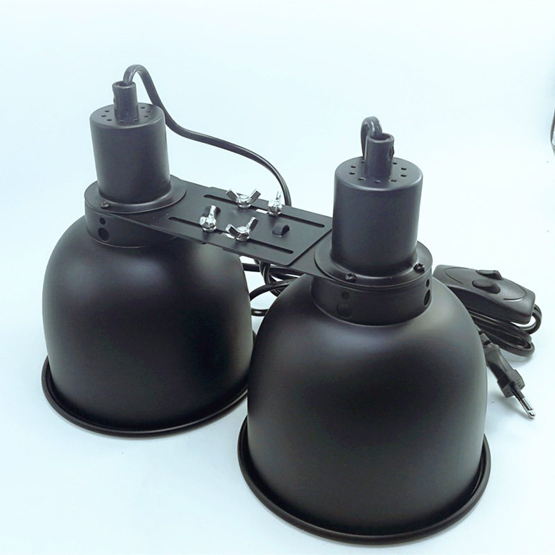 精品爬虫灯罩5.5寸uvb变色龙深桶陶瓷蜥蜴陆龟宠物加热爬箱网箱