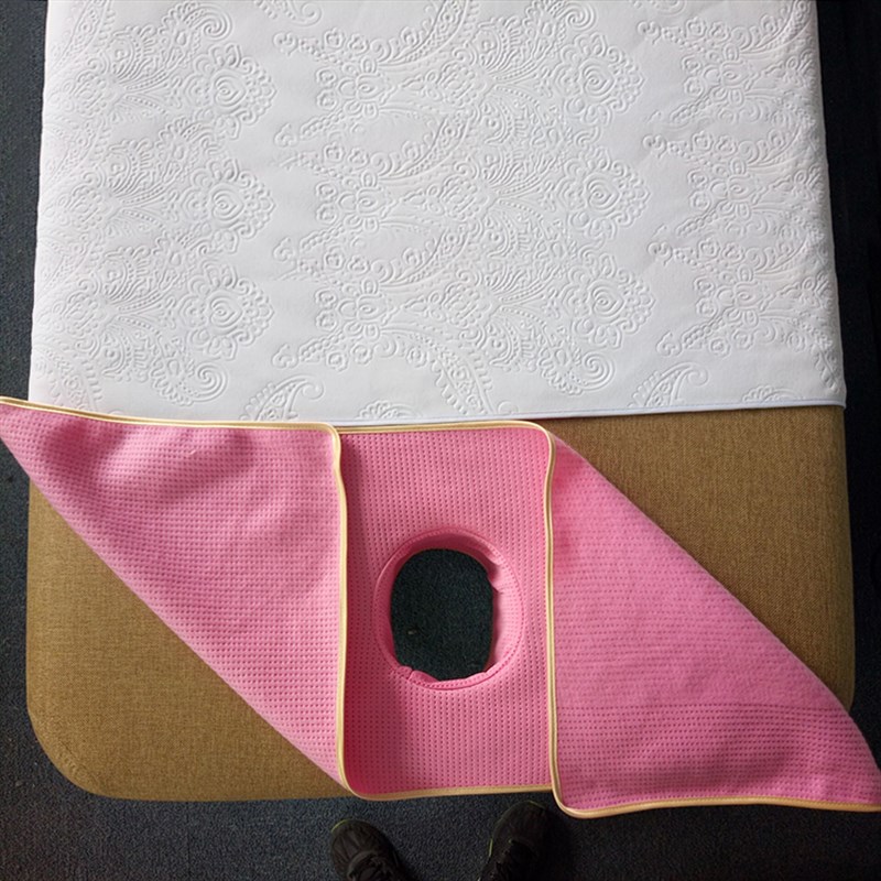 非一次性洞巾美容按摩床头孔巾面部铺巾方巾趴巾枕巾循环使用包邮