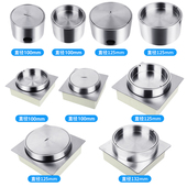 圆形通体304不锈钢地插座隐形大理石瓷砖螺旋式 纯平地插 镶嵌式