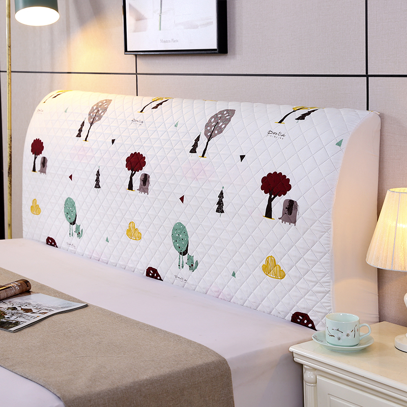 床头罩套全包简约软包皮床头实木床头套保弹力靠背套夹棉床头套罩