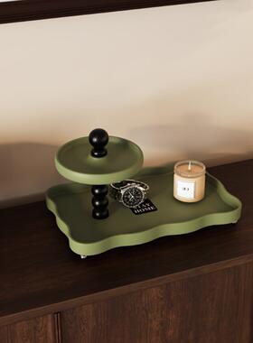 复古ZNA中古风入户玄关钥匙轻收纳置架创意奢桌双层简物约装饰面