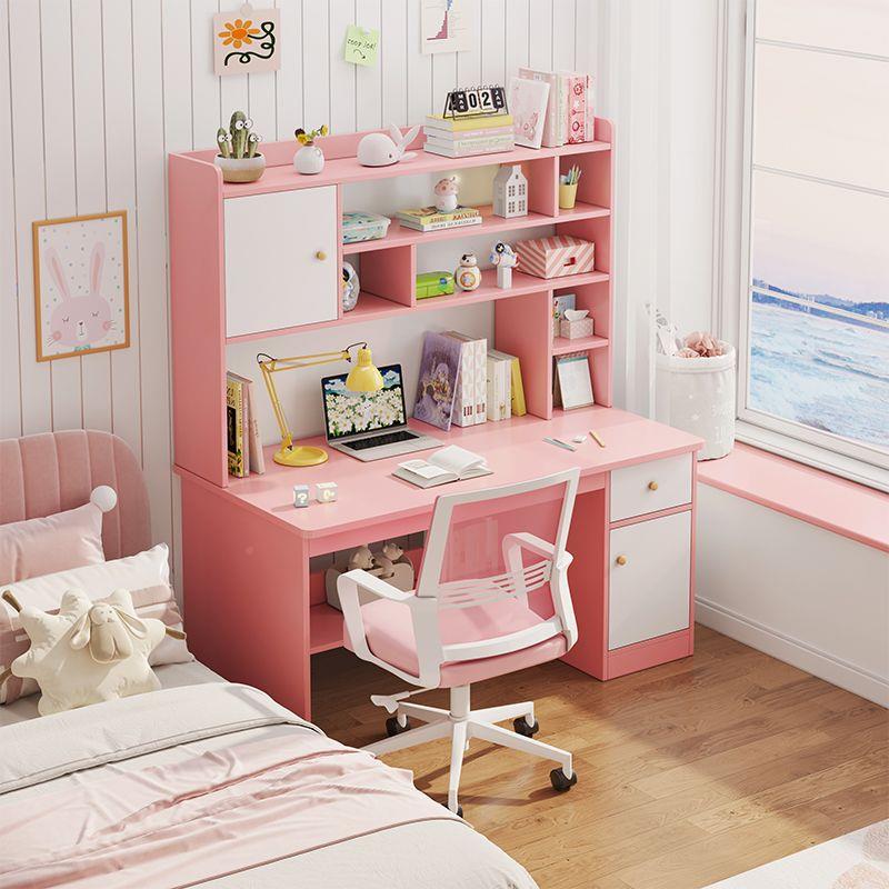 学习桌2椅套装NER中小学生写字桌1到1脑带8岁卧室书架一体书桌电