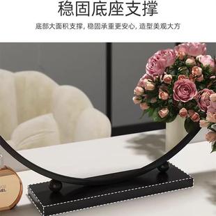 化大妆镜台式 桌面ld智能梳钢珠镜颜妆镜圆e镜充电梳妆台镜卧室带