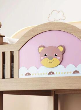 全实层木加下厚z203子母床上胡桃木儿童上下铺木床蜡油双高低床小