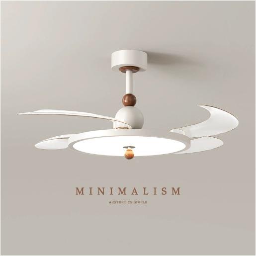 法式隐形风灯客厅灯中风古卧室全扇光谱风828吊扇灯餐厅一体吊扇