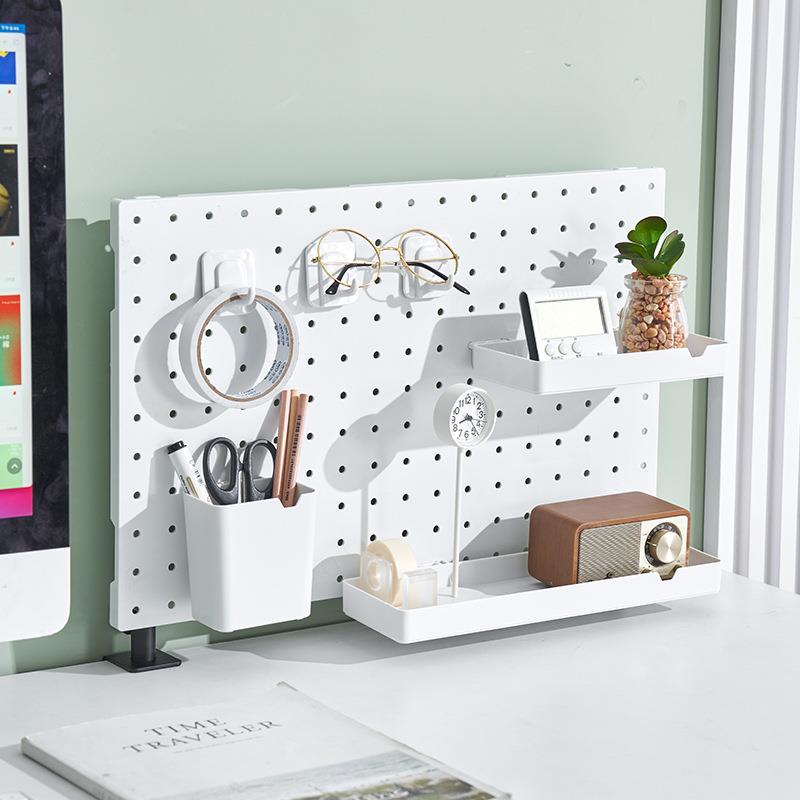 面洞洞板置学物免打孔卧室架宿舍习桌整桌理学生书桌收TT201纳收