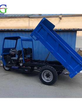 工程建筑柴油-11552三车两吨加重式后运车输土方石块桥砖块装轮运