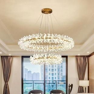 轻奢吊灯水晶灯高奢档华客厅灯见描述现代简约性大气主卧灯个创意