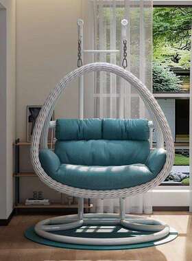 户外26579吊篮家用秋千鸟庭巢椅藤椅摇篮双吊人院摇阳椅室内吊床