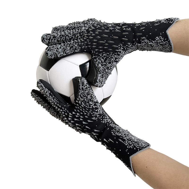 厂家现货足门将手套加厚防滑球无护指训透5605气舒练适足球手守门