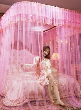 500055婚CB@2025U型拉幕刺款米绣轨道蚊帐15米18庆蚊帐