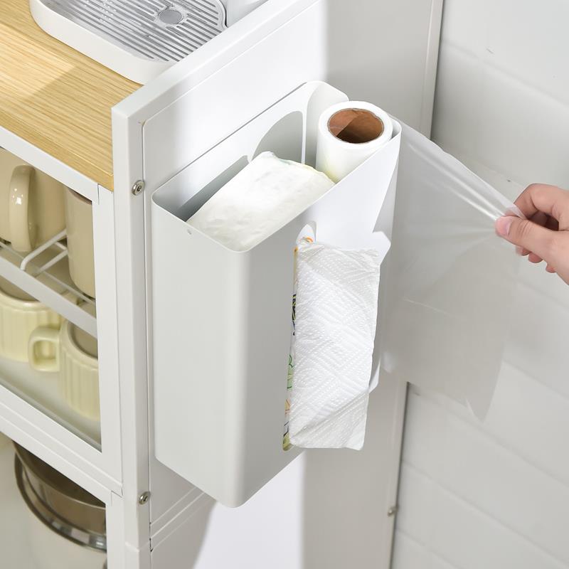 免打孔房用纸巾127挂架物子膜壁挂式家厨用抽纸置盒橱柜保鲜袋收