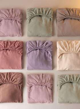 150085爽肤透气酥软纱布纯全棉双层纱床笠单件床罩睡床棉单裸被套