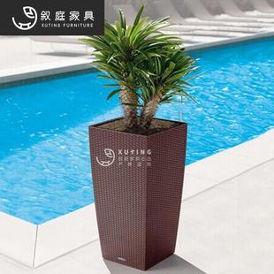 藤编柳大编草编落地花饰盆编织花篮MMD田园复古花园大装摆件绿植