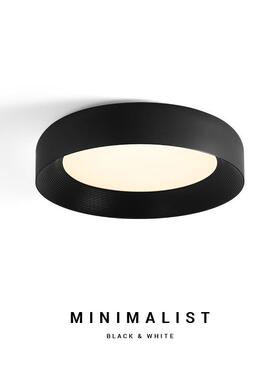 led全光谱意极简护眼吸顶式灯卧房间62430现代简约白色色创意黑室