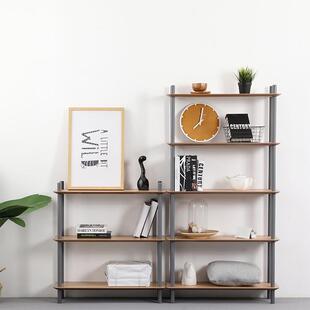 简易书架组合现代简约书柜卧物室FVA书房置架省地储物落柜空间