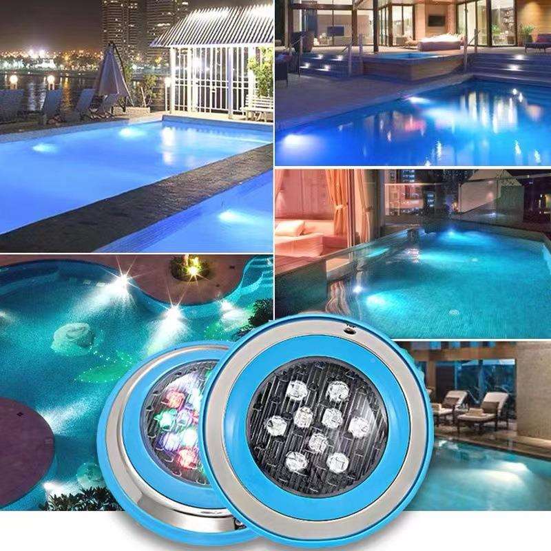 LE泳池壁灯水下IP壁68D防水七彩水泳池壁灯底壁挂壁灯AVC24水下灯