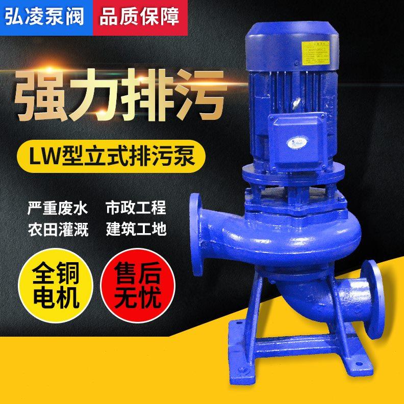 LW直立式排污泵 铸铁立式排污泵 不堵塞立式污水排污泵
