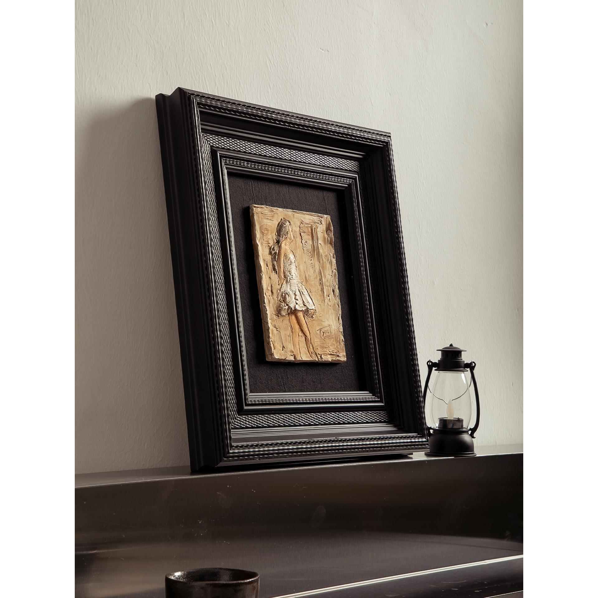 艺术原创《德加舞女》覆刻手工浮雕咖啡馆装饰画轻奢欧式小众礼物