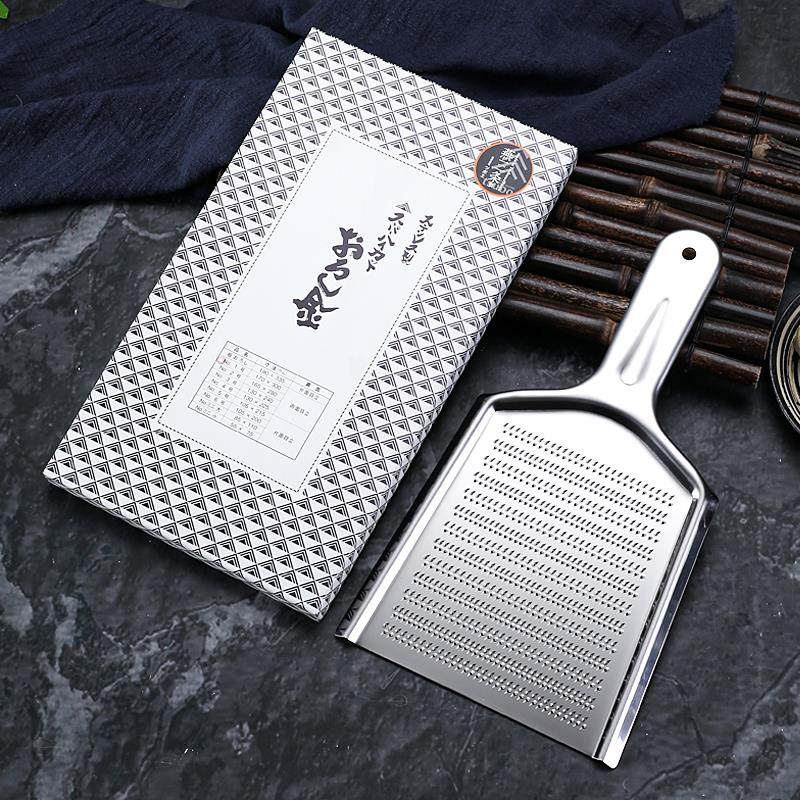 日本进口不锈钢磨姜器生姜研磨器山葵根磨板手动捣蒜泥神器磨泥器