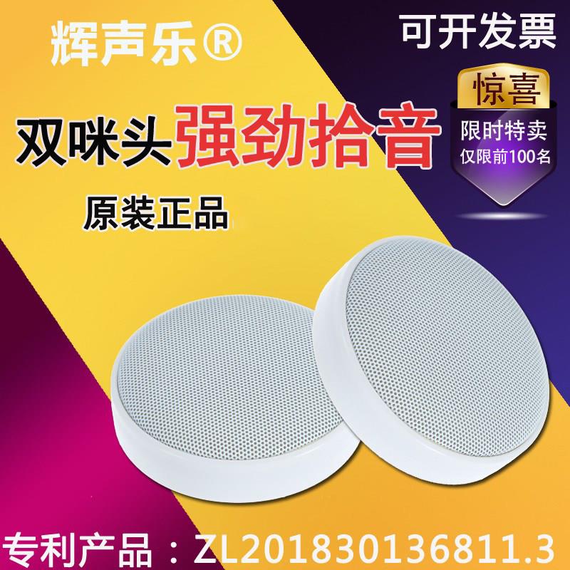 辉声乐品牌双麦克风降噪拾音器监控专用HSL-22HA网路录音对讲拾音