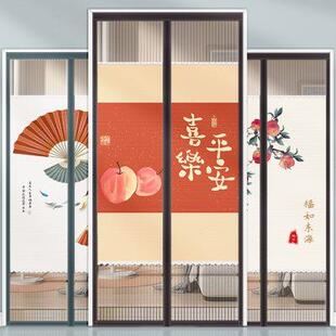 金刚网纱窗家用免打孔隔断帘饭店自吸魔术贴网门 防蚊门帘夏天新款