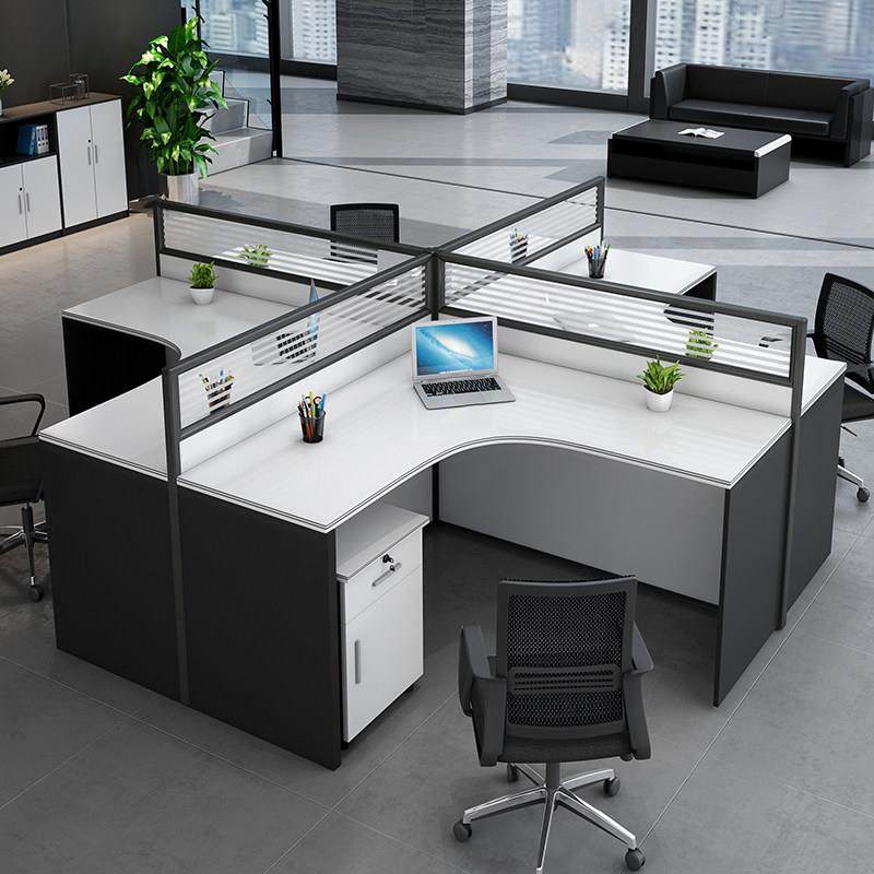 转角职员办公桌4人员工桌椅组合屏风卡位L台公司电脑工位桌,商业/办公家具,办公电脑桌,淘宝优惠券,粉丝福利购,淘宝优惠卷