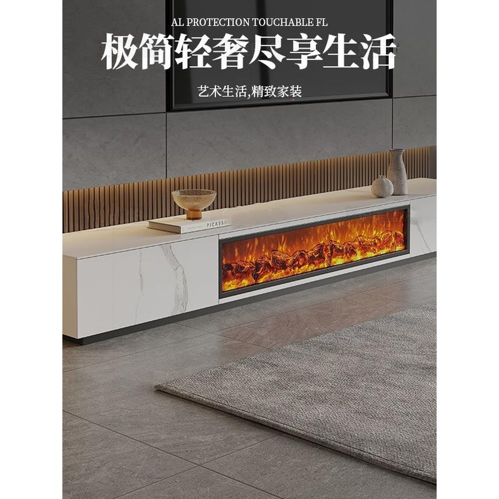 法式定制数字壁炉芯模拟火焰嵌入式异形壁炉装饰柜客厅装饰加热器