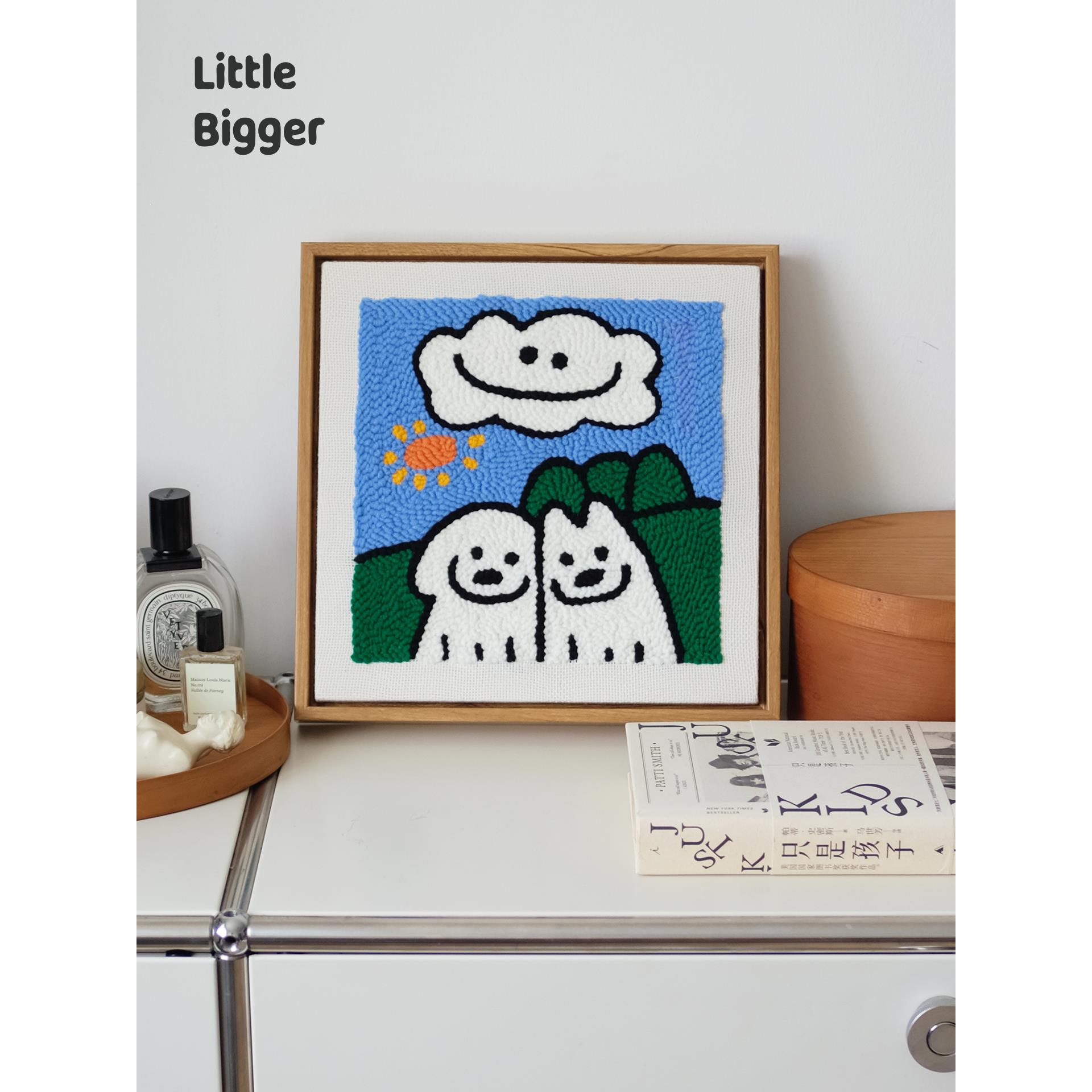 情侣闺蜜礼物手工diy戳戳绣材料包 毛线装饰画生日送男友女友新手