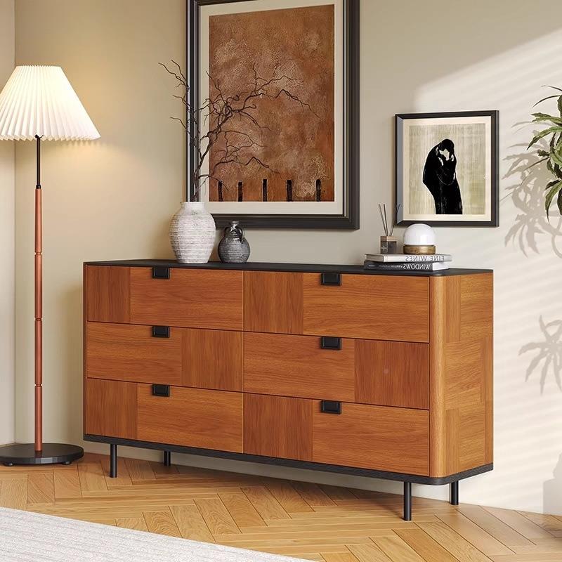 古实风简约木饰无品牌/面法式复古风松木面饰卧室储物餐边柜六客