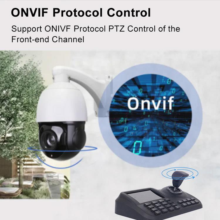 云台球机控制键ONVIF协议盘网络模盘拟键55.5寸显安防监控寸显示