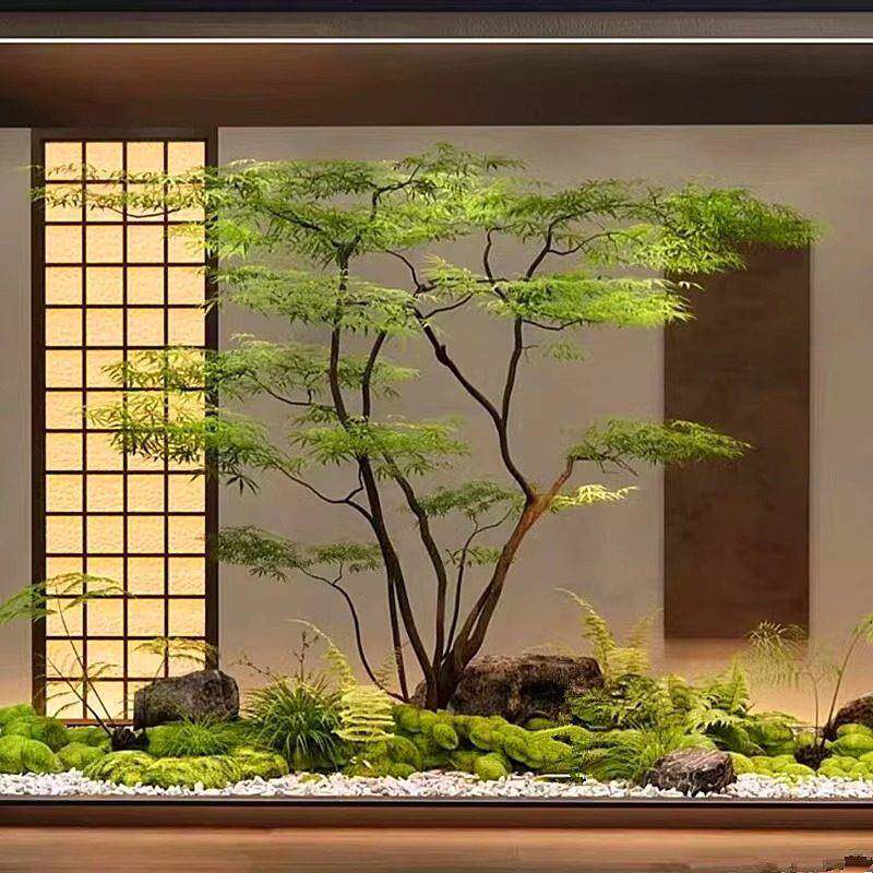 仿真爪95282227槭绿色鸡植物马醉高端轻内奢枫树客厅室植木物摆件