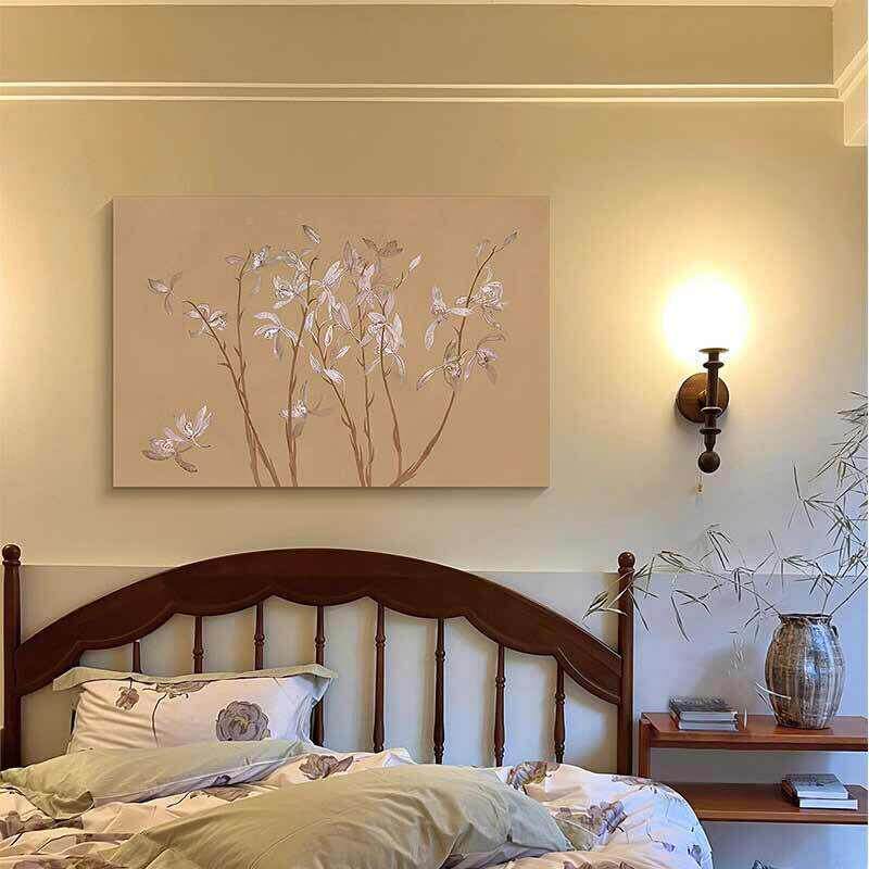 《兰图》法式中室古风客厅装国兰图饰画宋学中风卧挂画花美卉国画