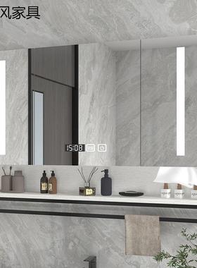 室镜间柜挂墙式洗手卫生间子带置镜物架scPd3jZF厕所梳妆台防水卫