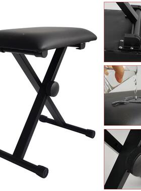 通双管型PUG架用电子琴架电琴架双层加粗单人折叠钢琴凳组子合套