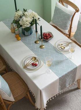 厚桌长布棉麻小布艺清新餐桌布客厅茶几盖pxx10028布方形加感现代