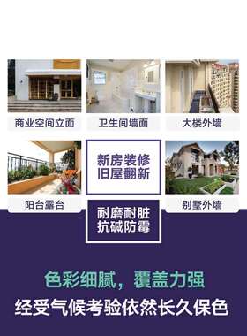 款外墙乳胶漆防防晒外墙料室涂外用自刷油漆白色彩色新耐PDD水久