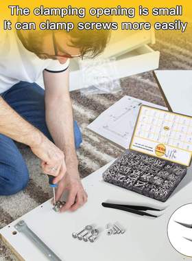 跨境盒装710pcs304不锈钢美制十字盘头螺丝配平螺母套装美制螺丝