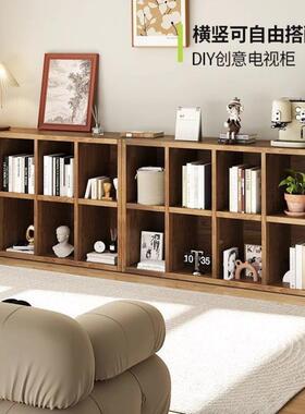实木置架格子柜地书架家柜用储物柜矮组合收纳展示柜PZX儿童物落